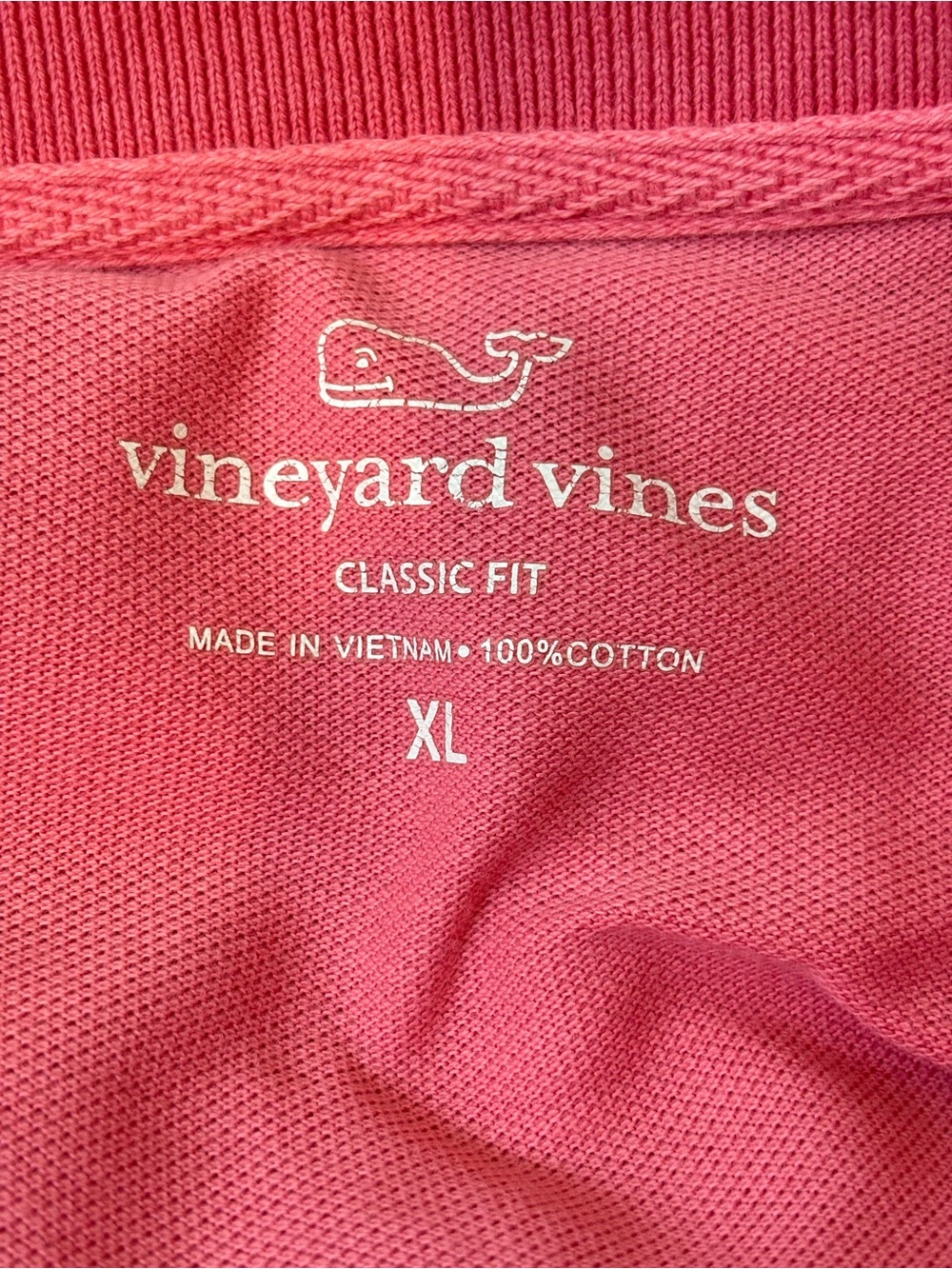Vineyard Vines Men's Classic Fit Pink 100% Cotton Polo Shirt, XL - Picture 4 of 5
